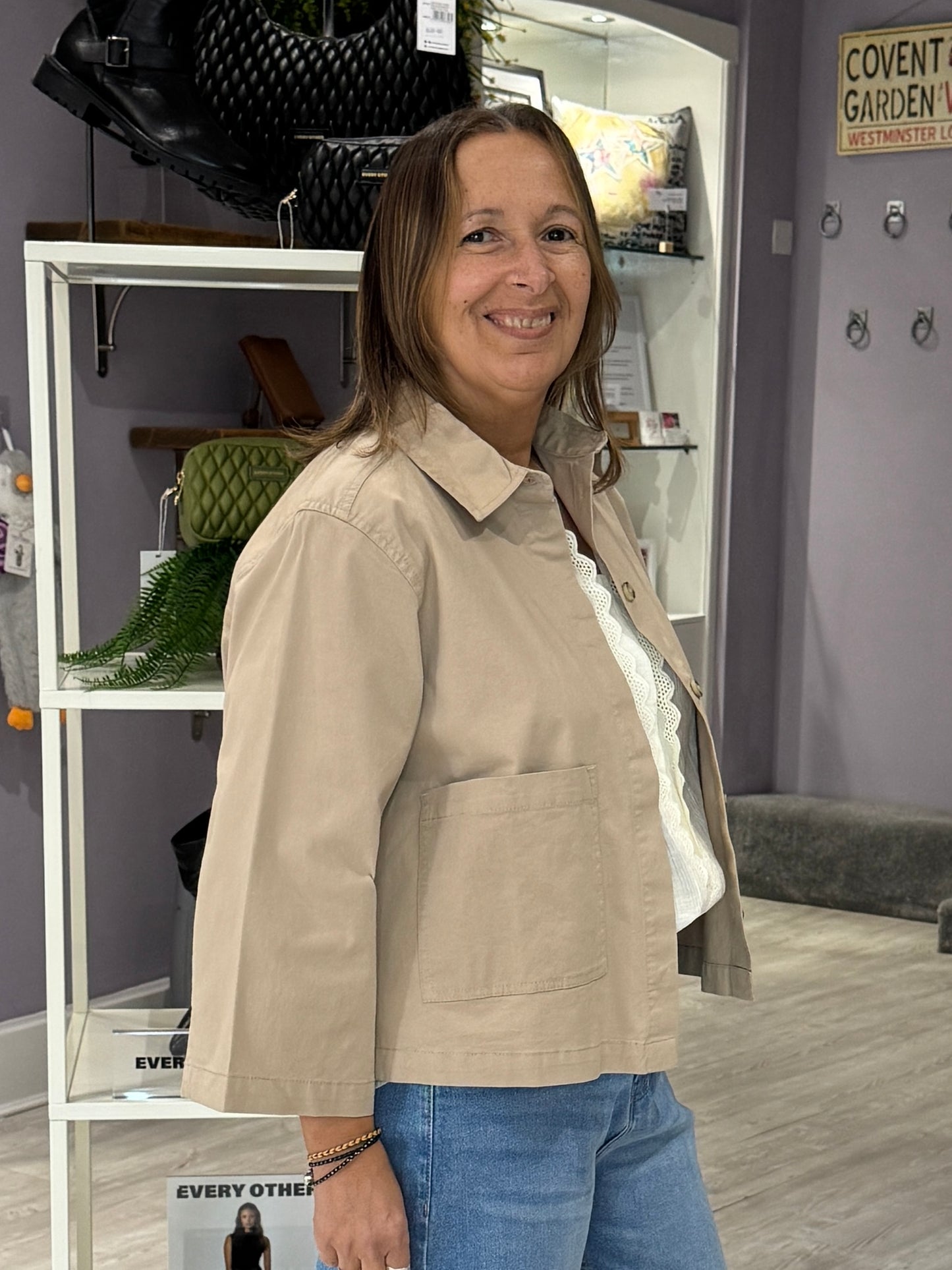 Fransa Abilene Shacket - Savannah Tan