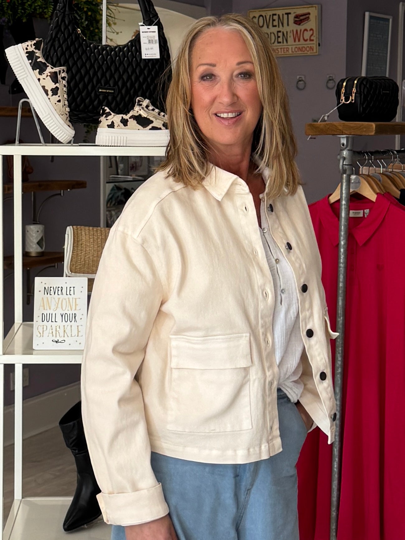 Saint Tropez Ilu Denim Jacket - Crème