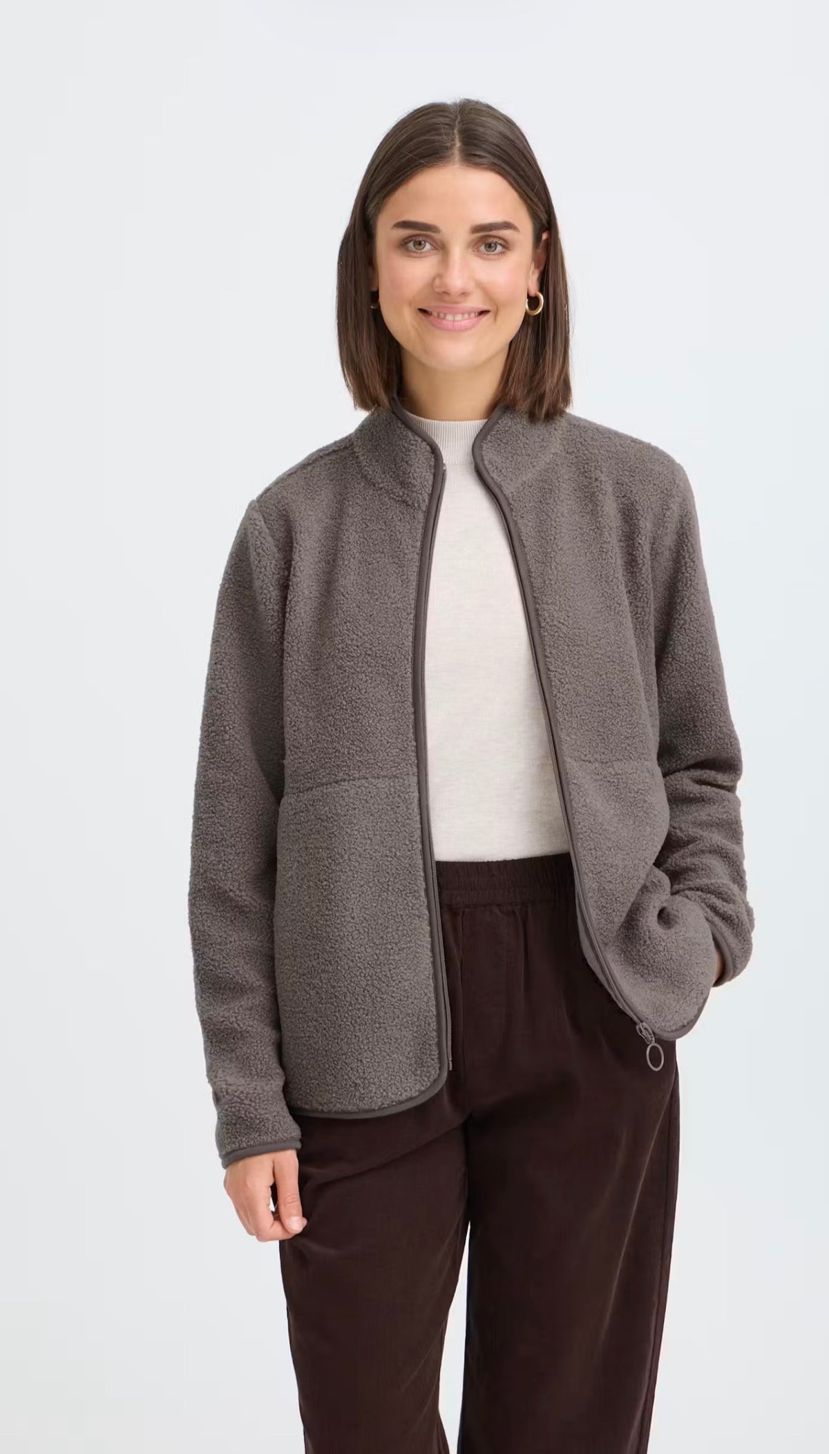 Fransa Tenya Jacket - Driftwood/Grey