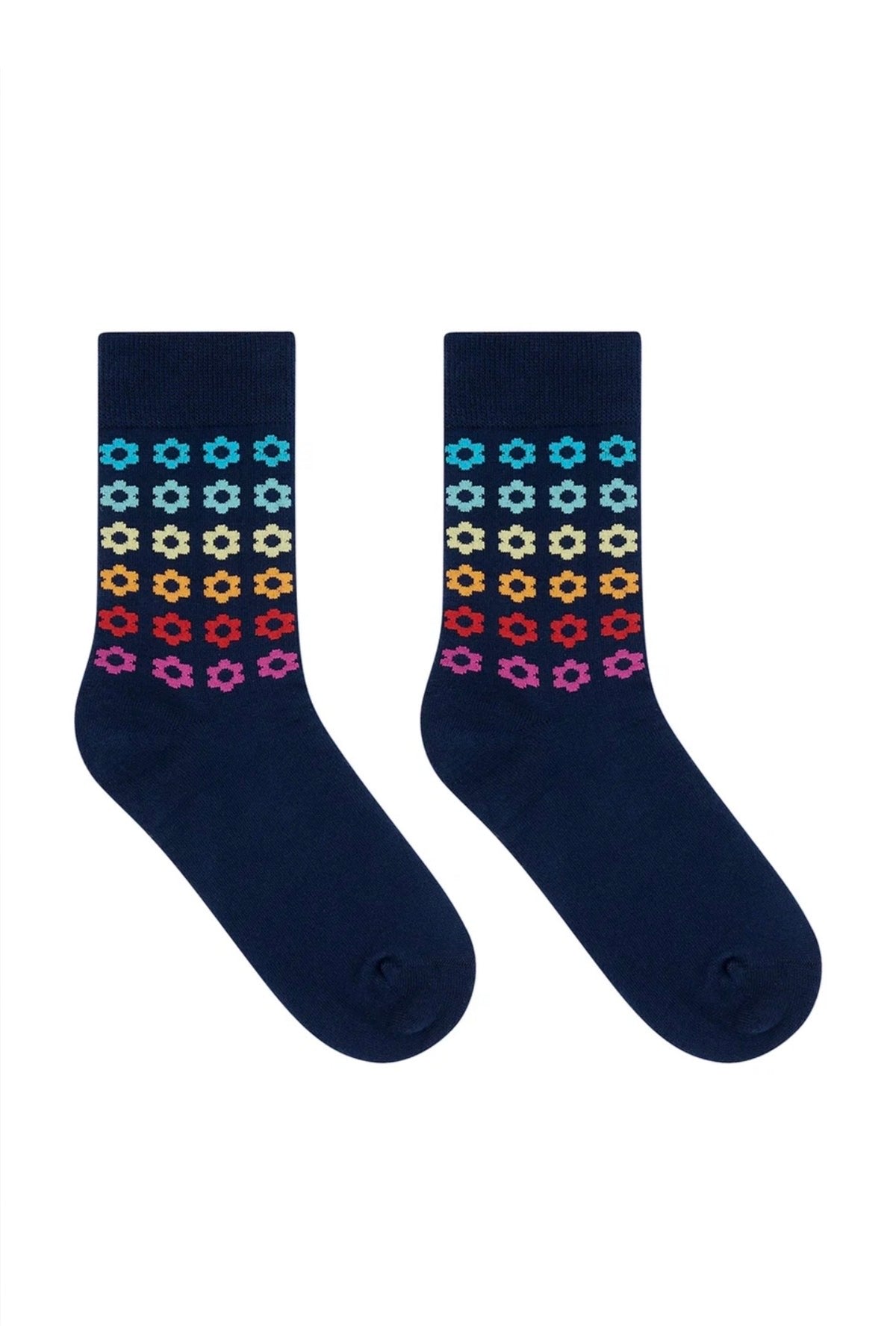Sugarhill Brighton Socks - Navy Flowers