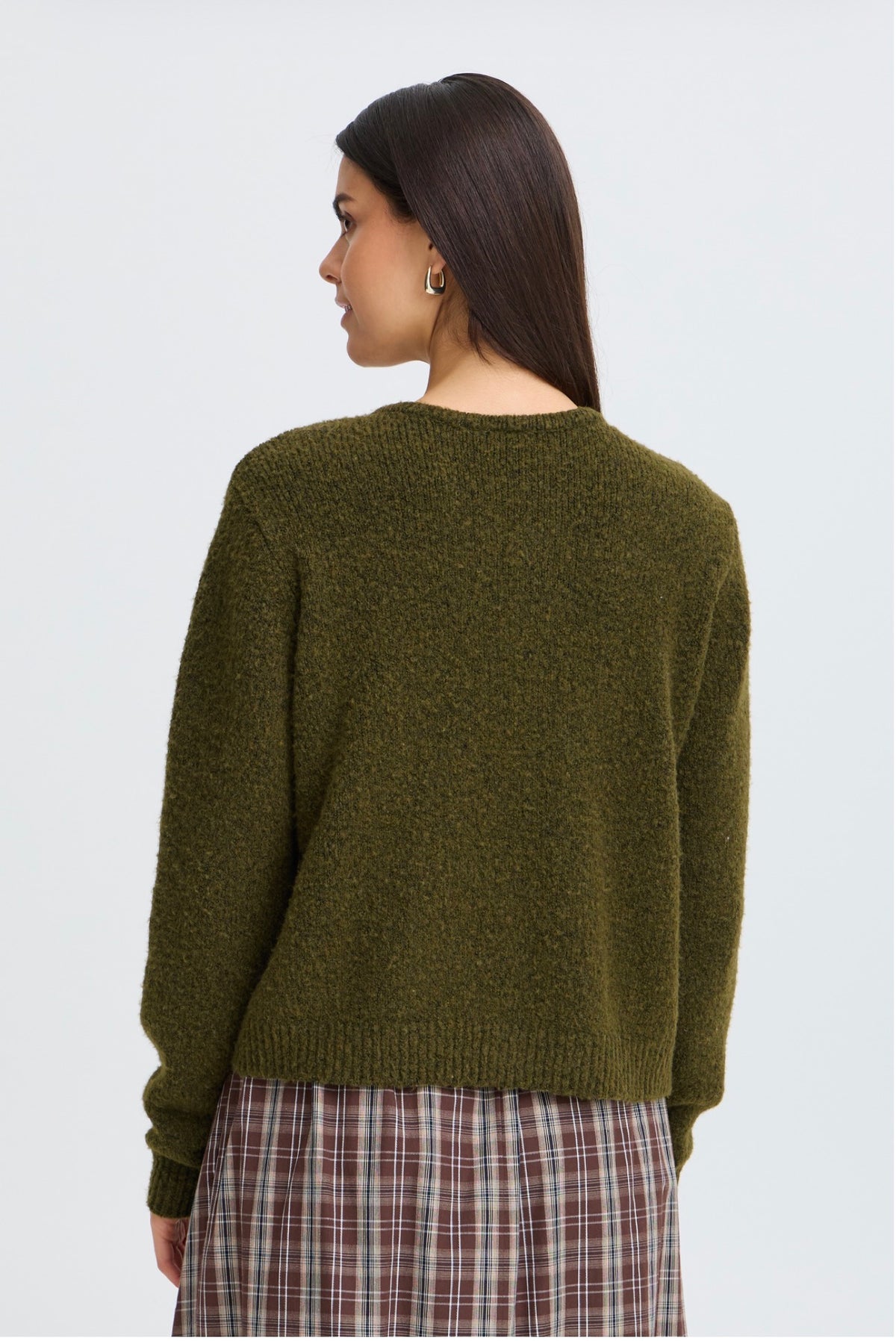 Fransa Bela Cardigan - Fir Green Melange