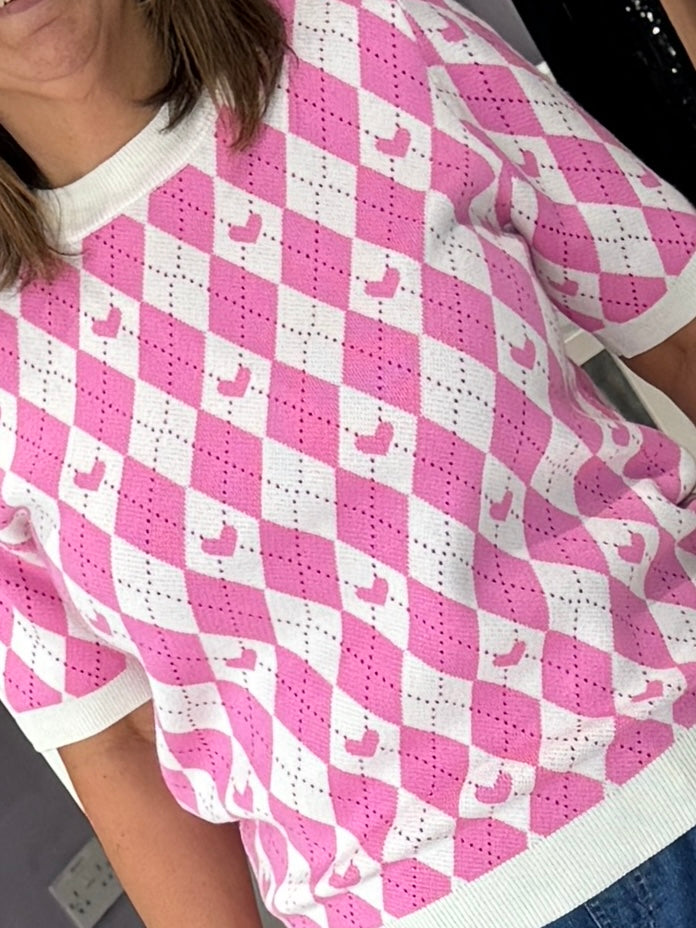 Saint Tropez Pamilla Jumper - Pink Shades Angle Hearts