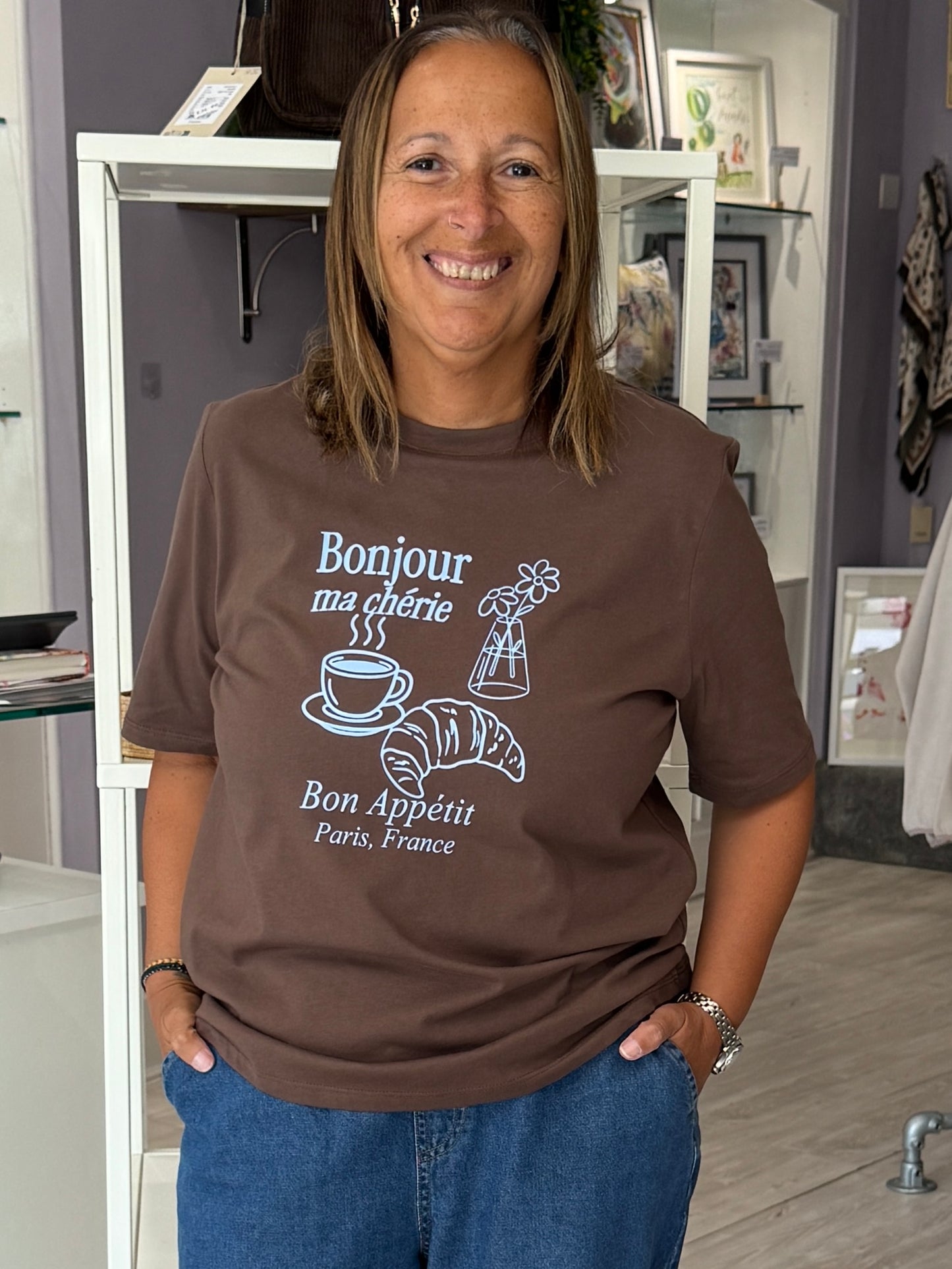 Saint Tropez Tachelle Tee - Dark Earth