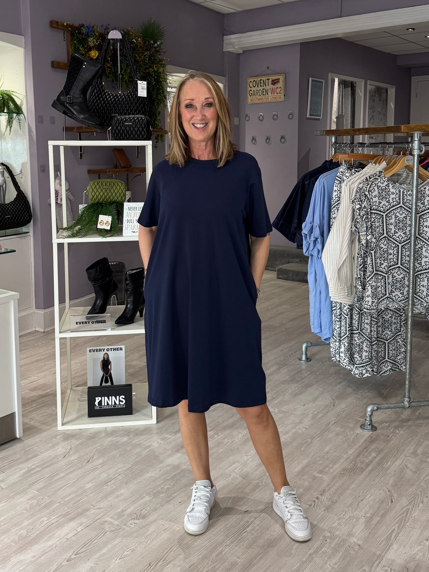 Fransa Feba Dress - Navy Blazer