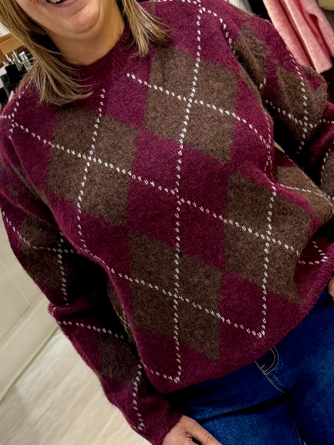 Oaklee  Argyle Jumper