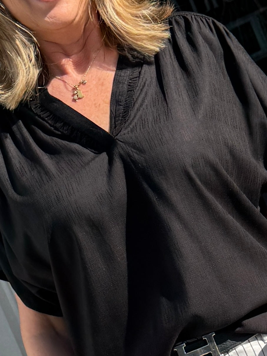 Fransa Laya Blouse - Meteorite