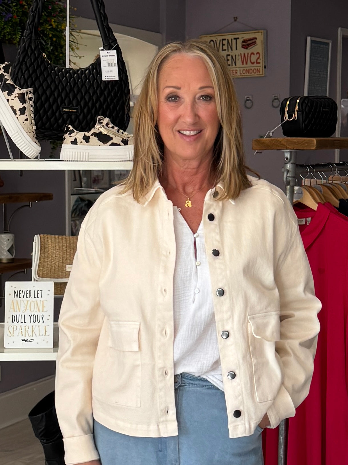 Saint Tropez Ilu Denim Jacket - Crème