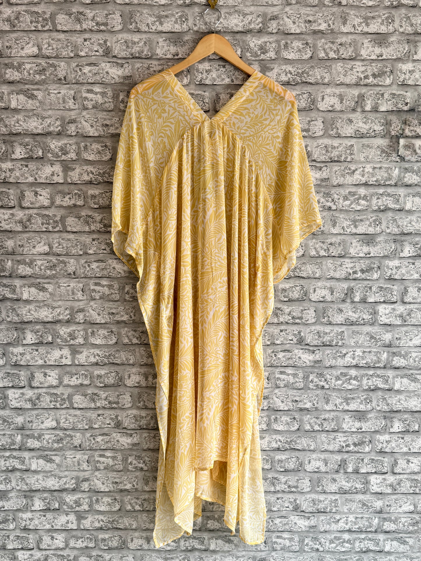 Fransa Natalia Kaftan Dress - Pastel Yellow