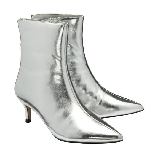 Ravel Silver Currans Pointed-Toe Ankle Boots