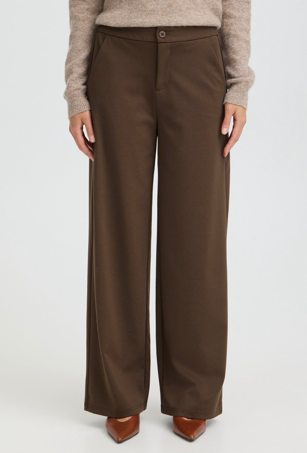 Fransa Blazer Trousers - Hot Fudge