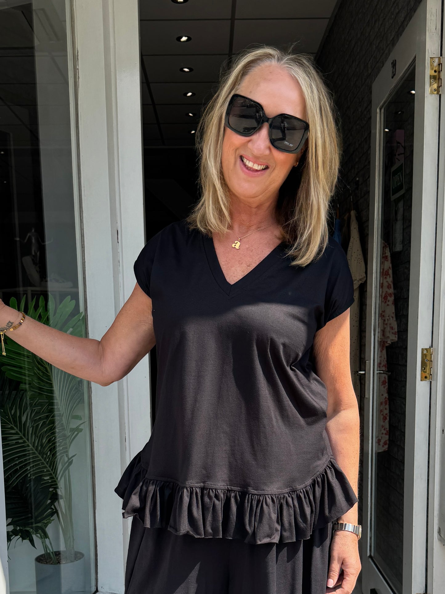 Religion Innuendo Top - Black