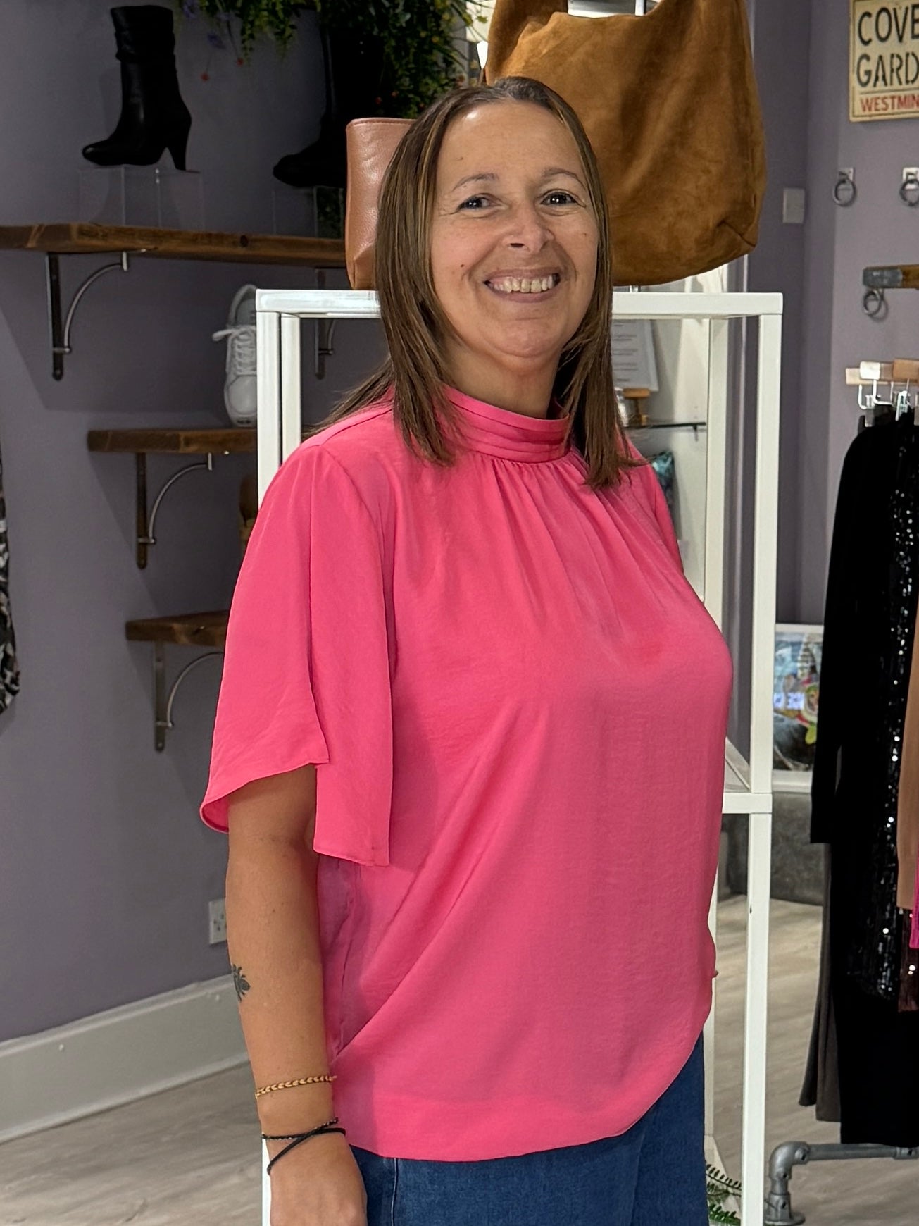 Saint Tropez Aileen Flared Blouse - Honeysuckle