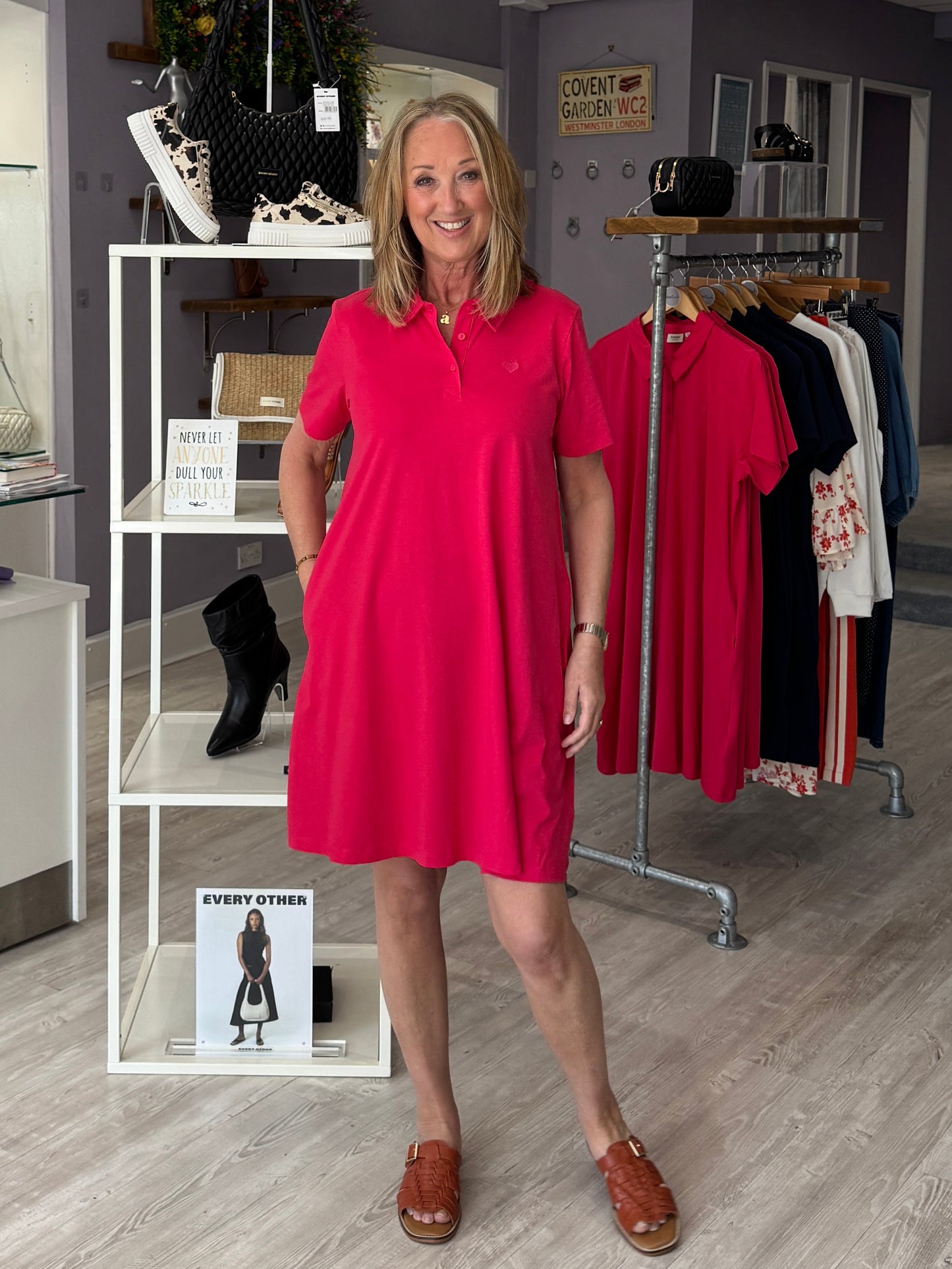 Fransa Samma Dress - Virtual Pink