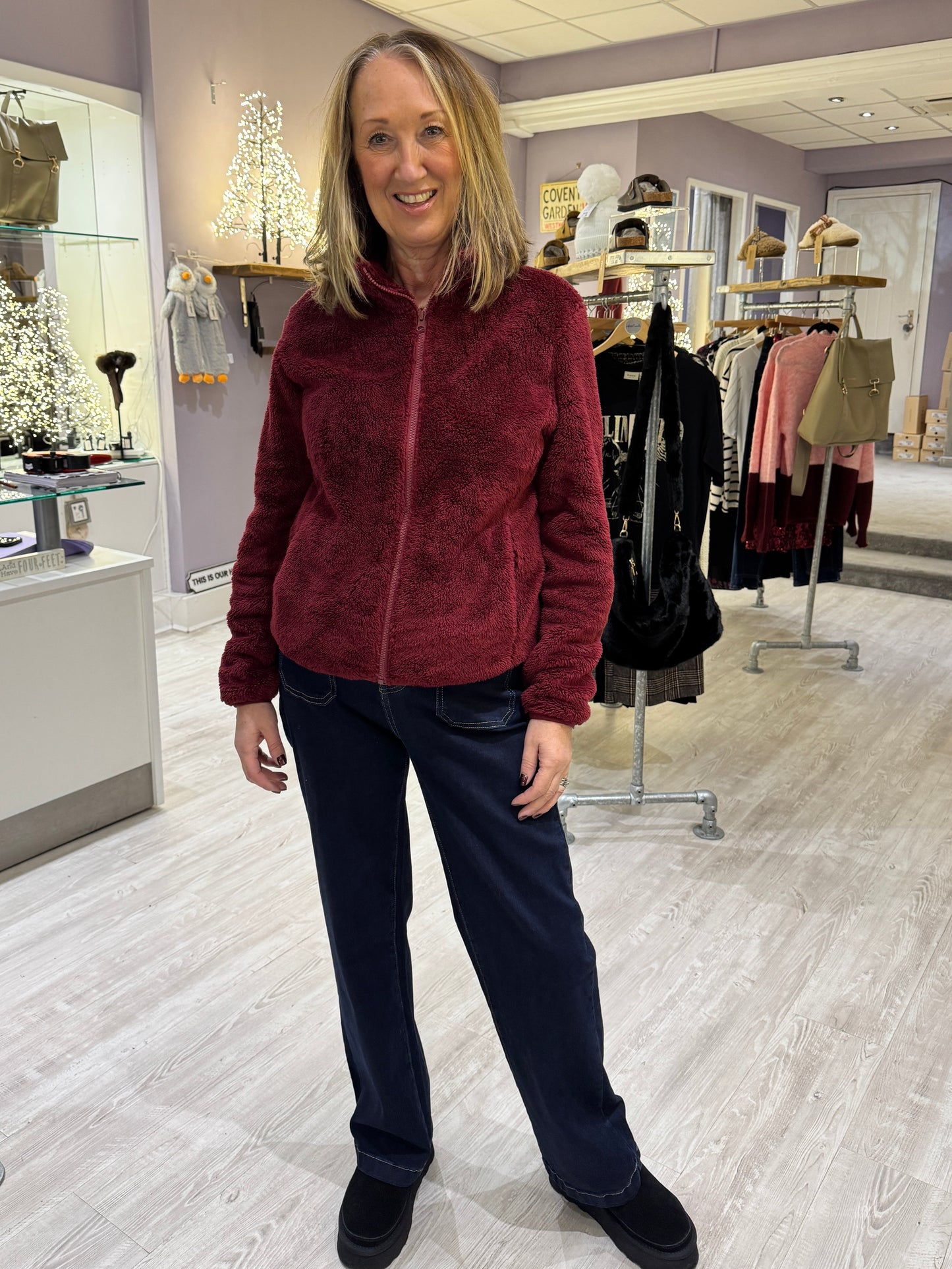 Georgie Fleece - Burgandy