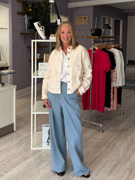 Saint Tropez Ilu Denim Jacket - Crème