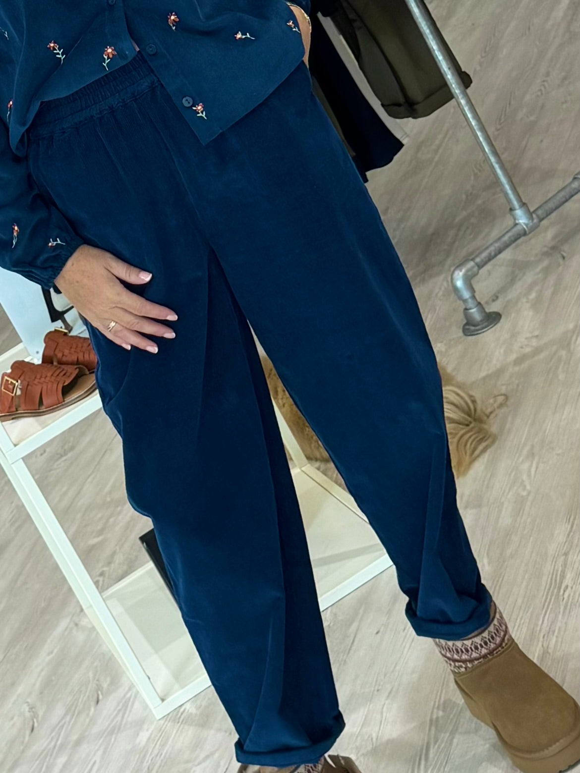 Sugarhill Brighton Vonnie Cord Trousers - Teal
