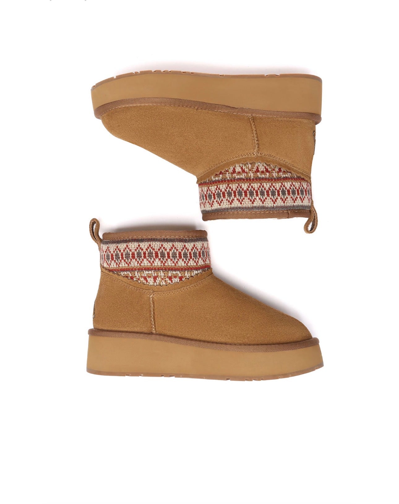 Everau Plover Ankle Platform Boots - Chestnut