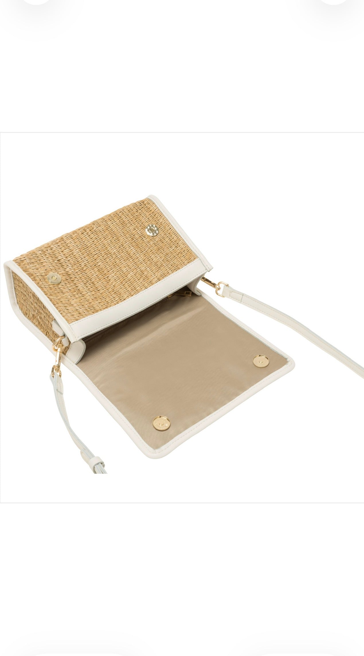 Every Other Straw Flap Over Cross Body Bag