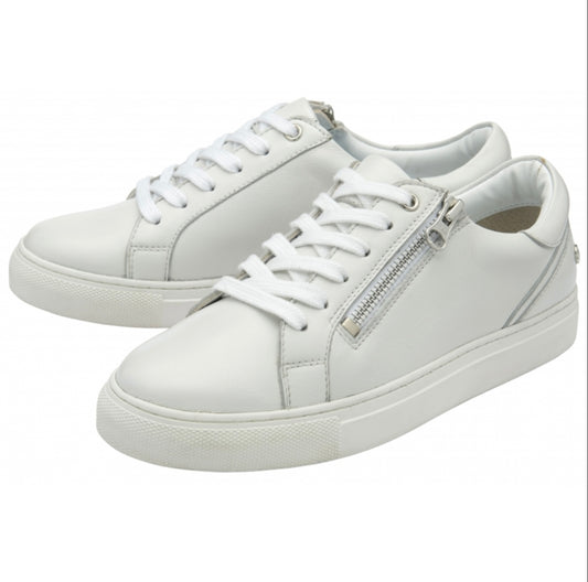 Ravel White Leather Gage Trainers