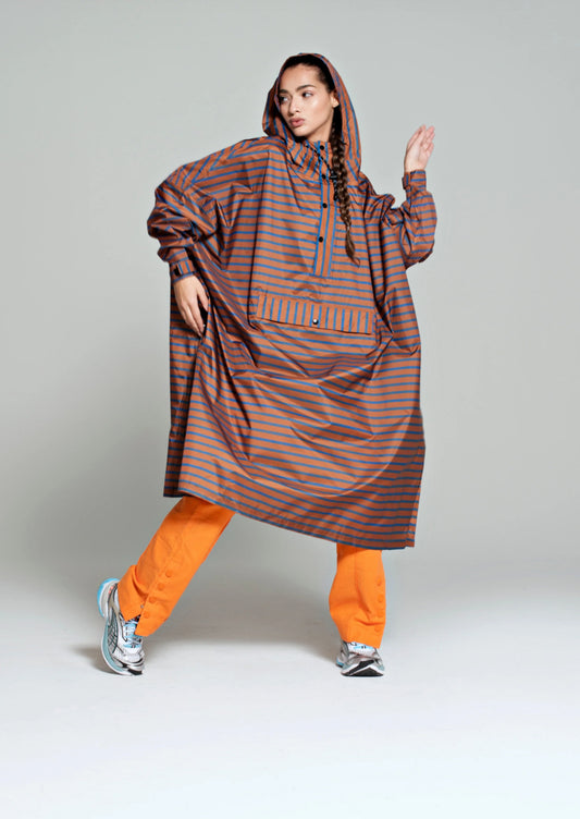 Rainkiss Poncho - Breton Blue