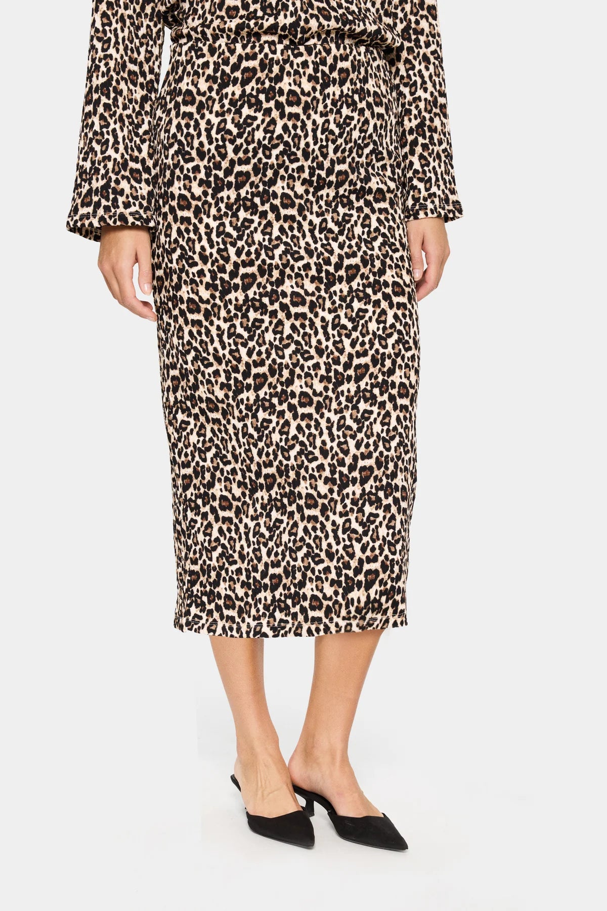 Saint Tropez Ilyssa Skirt - Black Reg Leopard