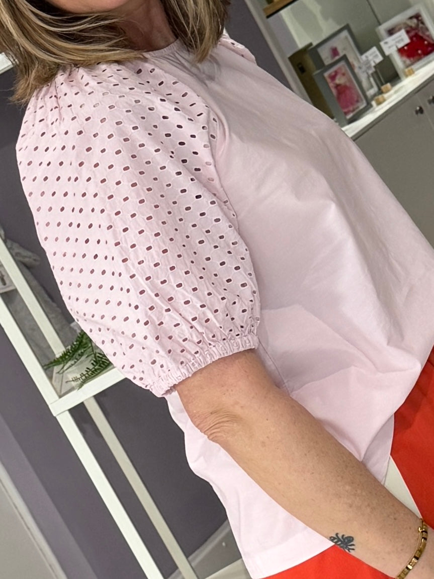 Saint Tropez Pala Blouse - Chalk Pink