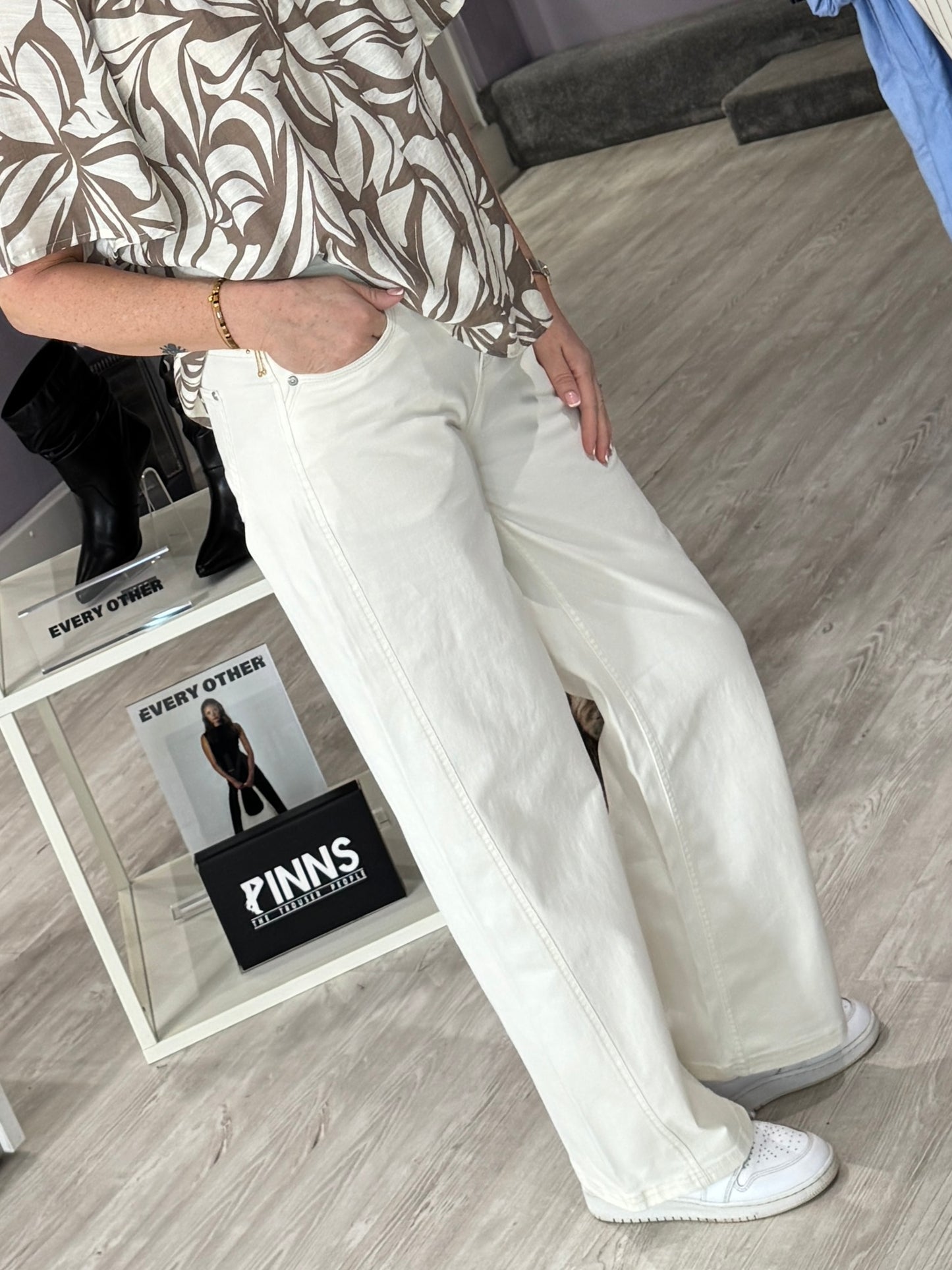 Fransa Twill Hanna Jeans - Whisper White