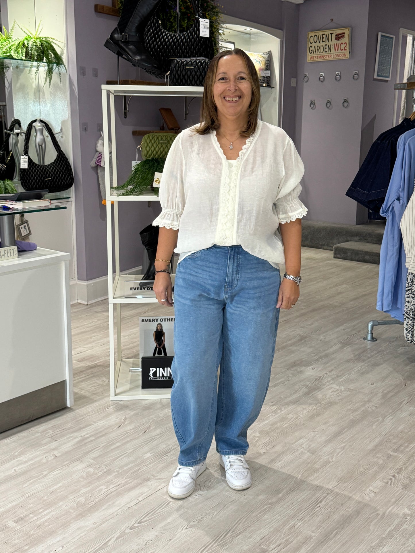 Fransa Lorelei Jeans - Mid Blue Denim