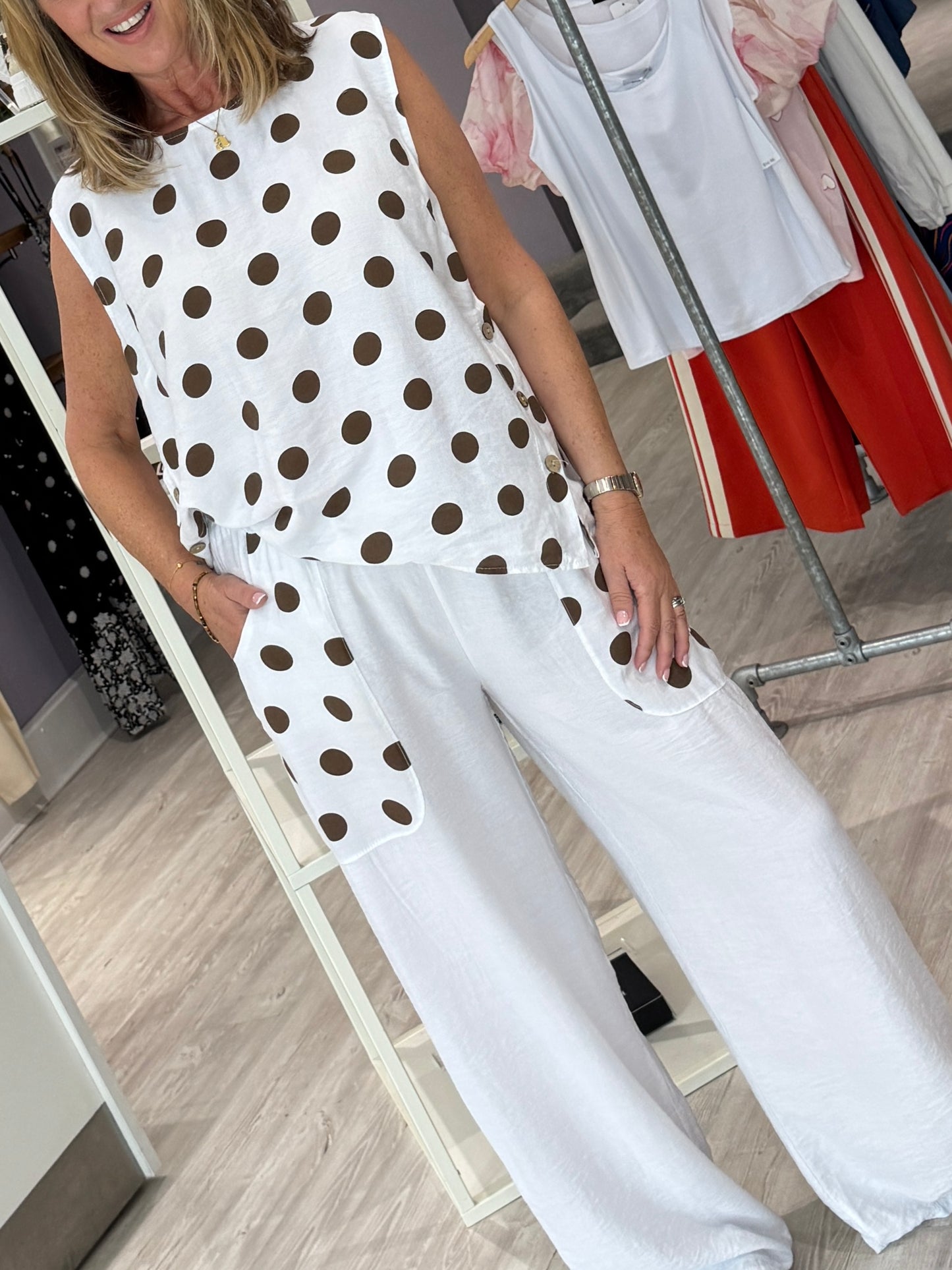 Fallon Trouser Suit - White