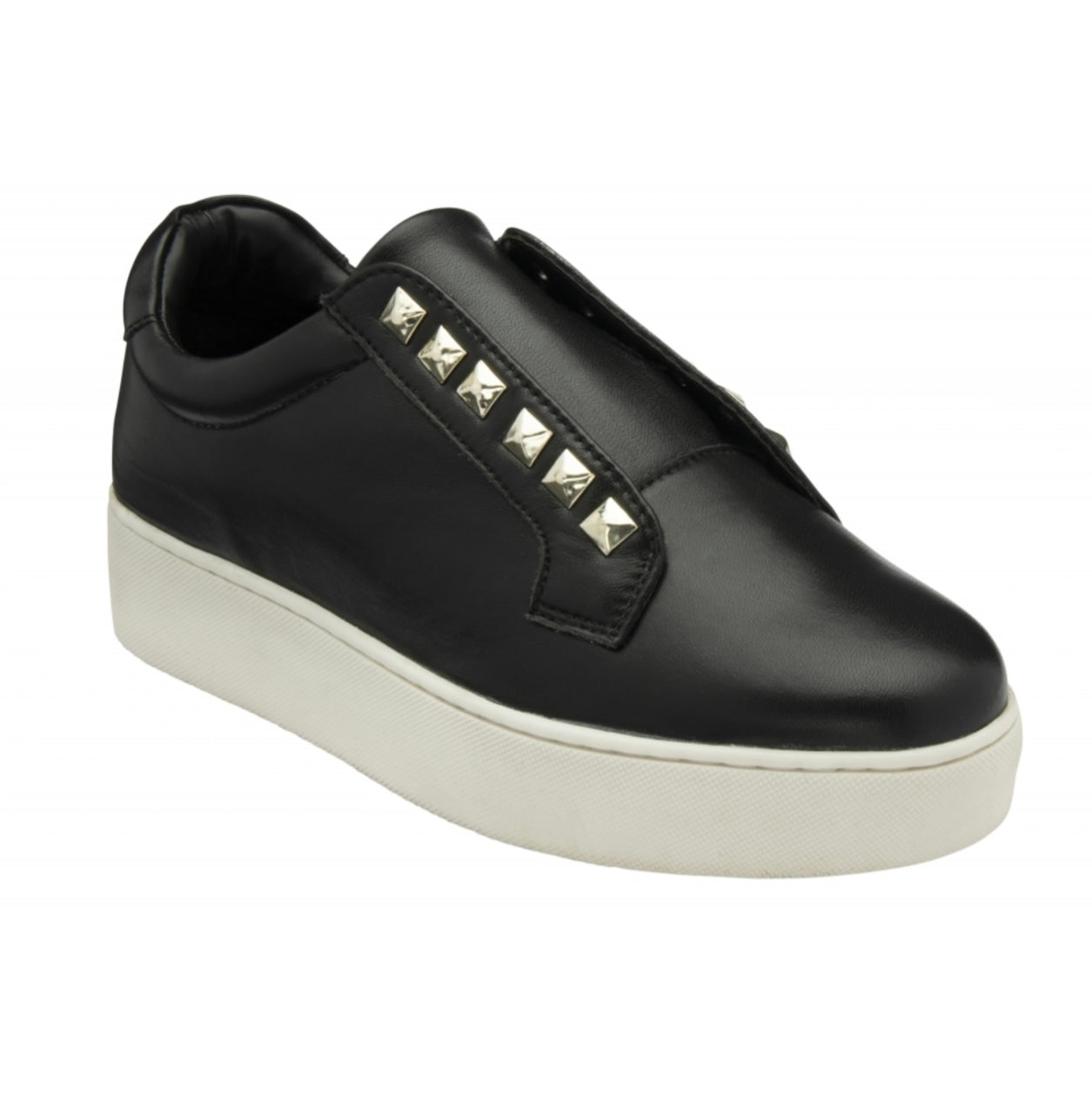 Ravel Black Leather Lowther Trainers