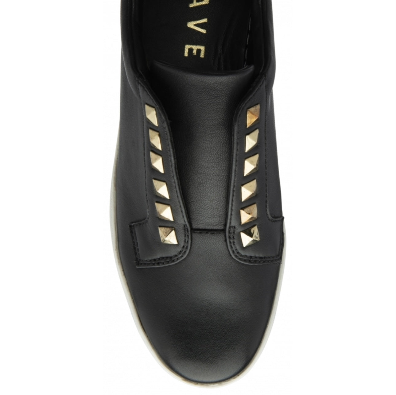 Ravel Black Leather Lowther Trainers