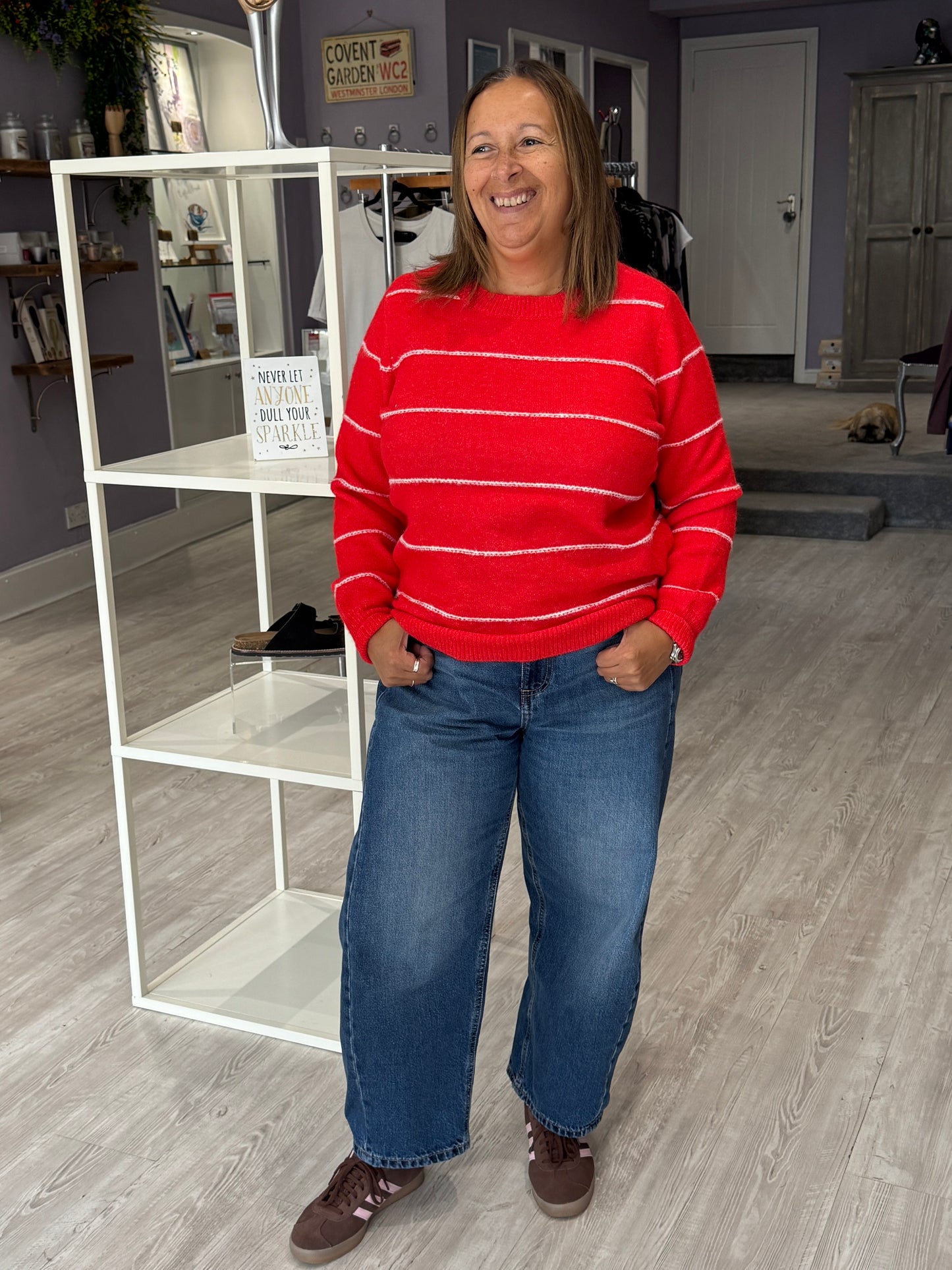 Fransa Kendra Jumper - Mars Red Mix