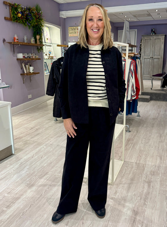 Saint Tropez Magnille Cord Trousers - Black