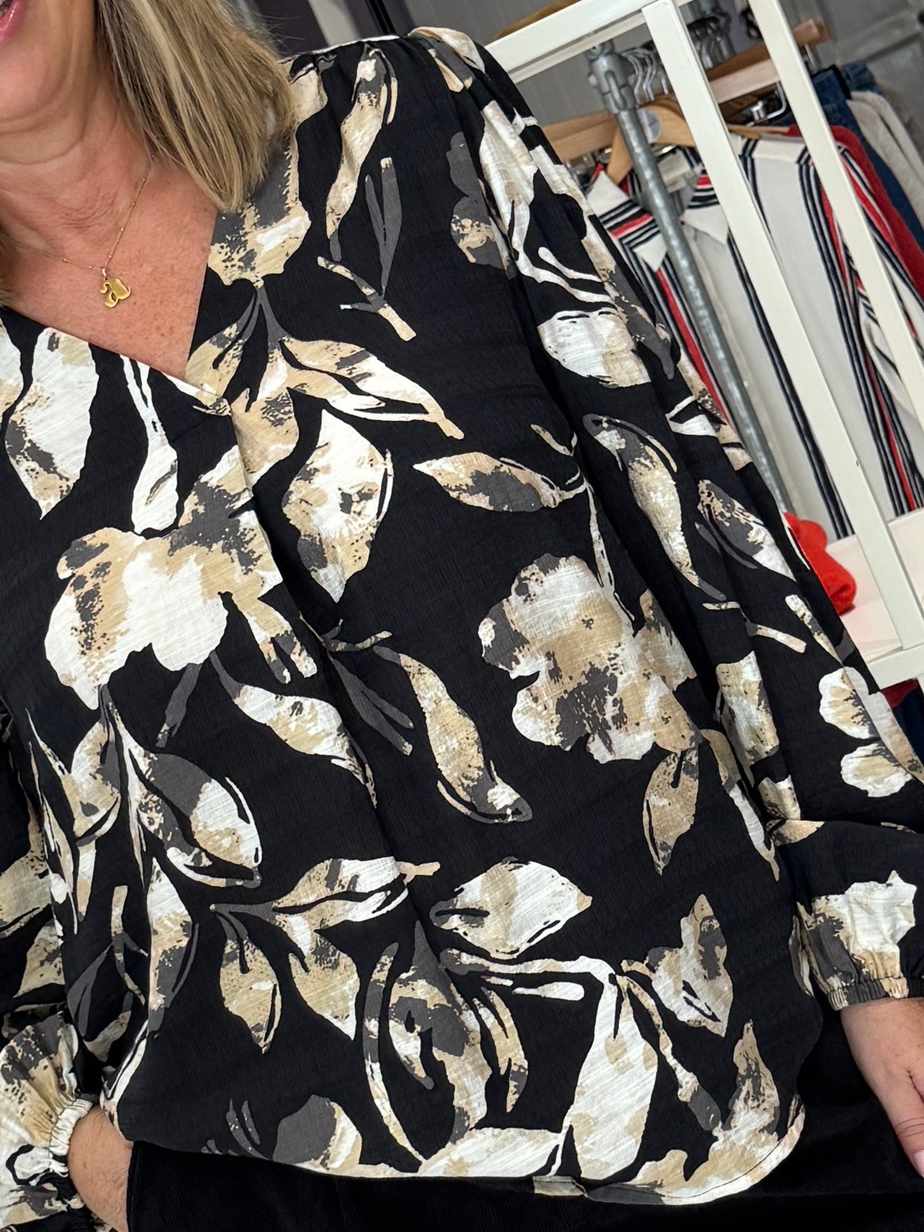 Fransa Arianna Blouse 4 - Floral Black