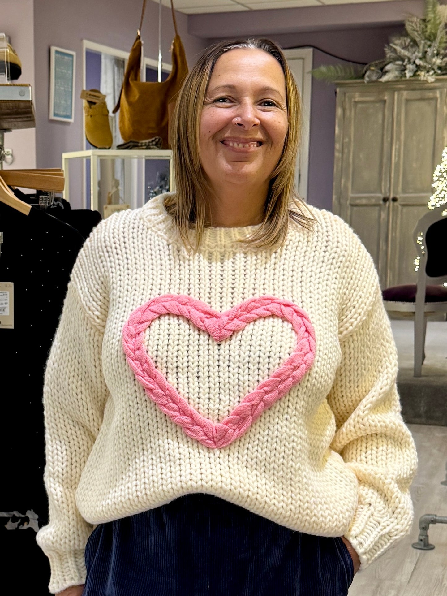 Ladies Heart Jumper