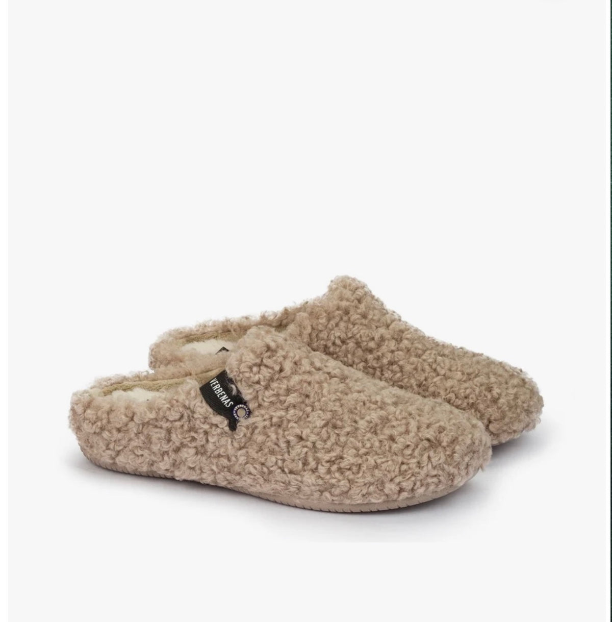Verbenas York Curly Slippers - Camel