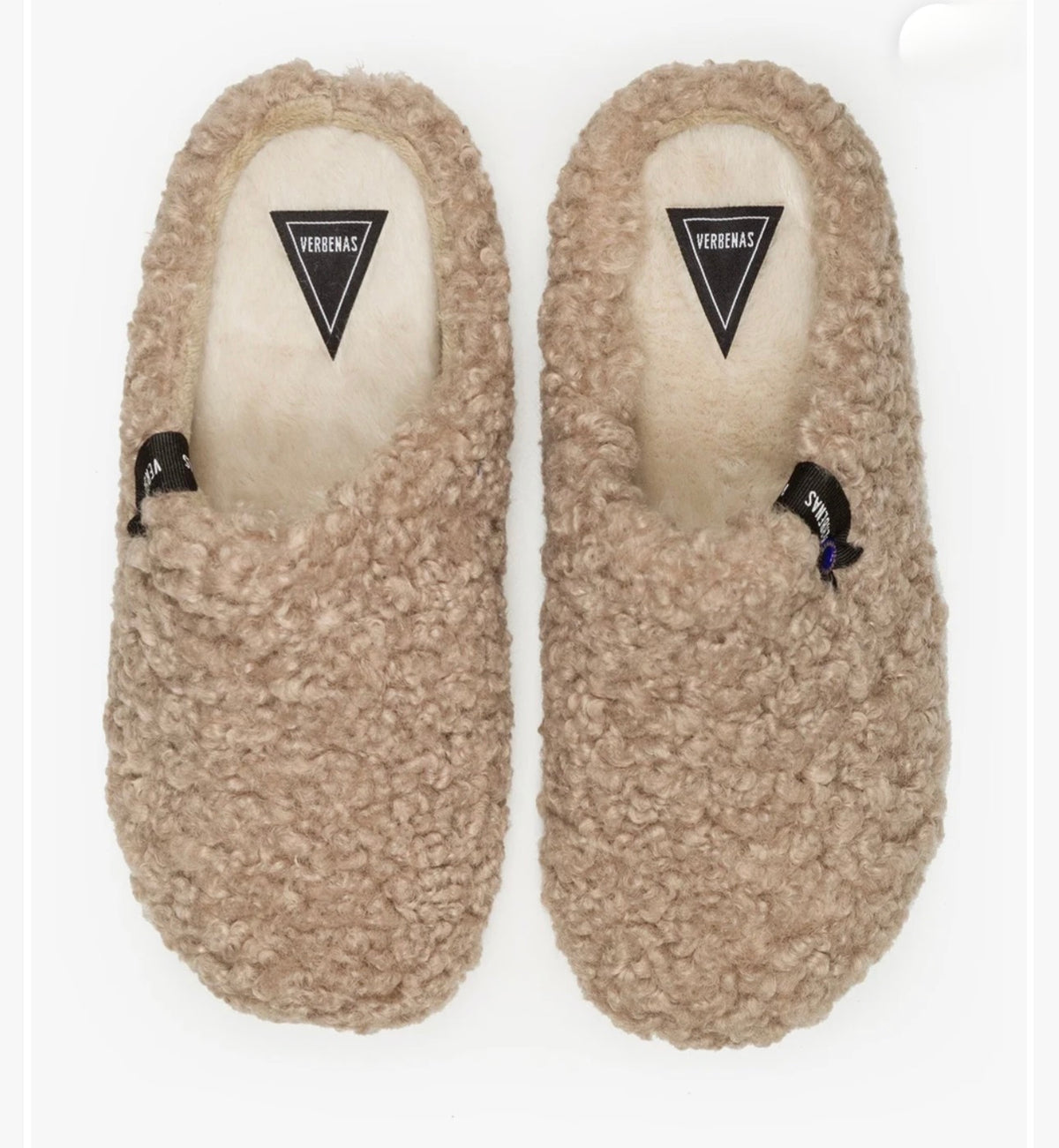Verbenas York Curly Slippers - Camel