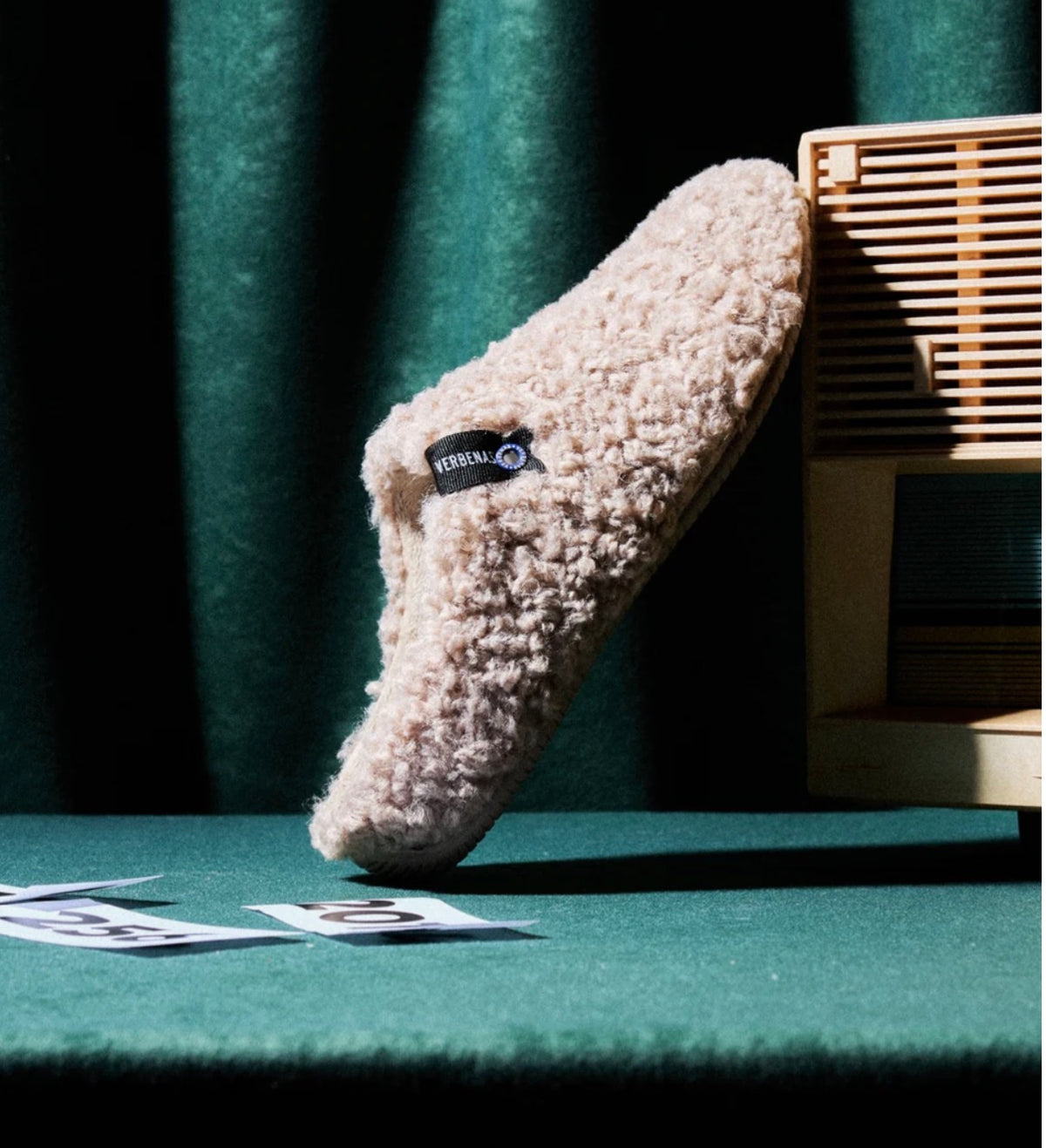 Verbenas York Curly Slippers - Camel