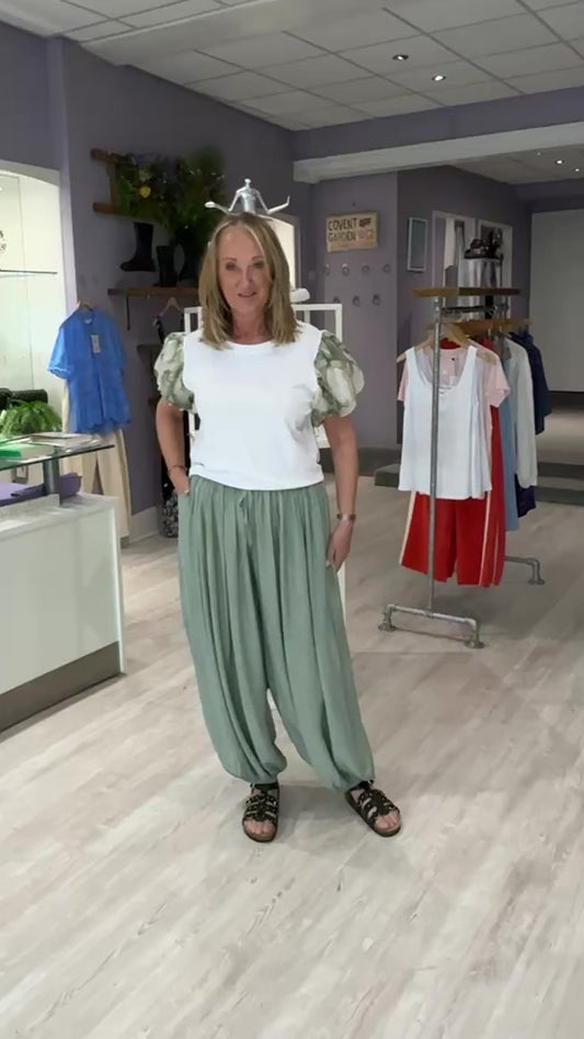 Harriet Hareem Trousers - Sage