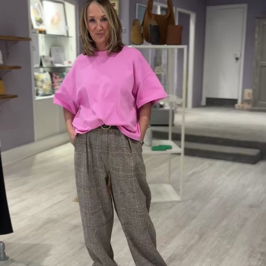 Brown Check Trousers